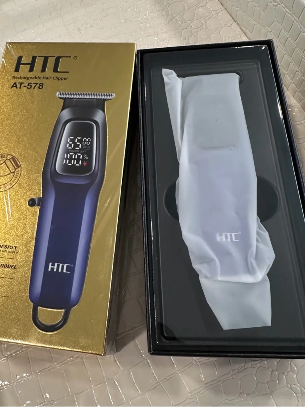Electric Hair Clipper in Blue – Rechargeable Grooming Tool #TF5
